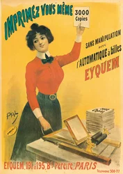 Plakat reklamujący drukarki „Eyquem”